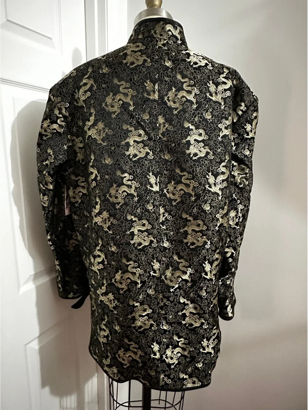 Traditional Black/Gold Chinese Mandarin Brocade Jacket